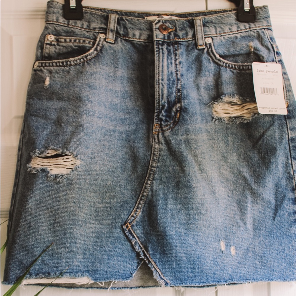 Free people denim skirt - Picture 3 of 4